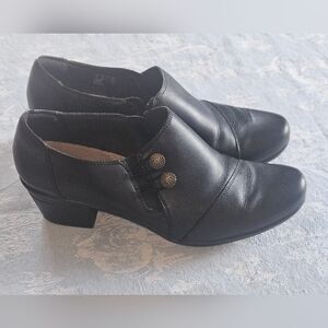 Clarks Emslie Warren Loafer Black Leather Size 10M